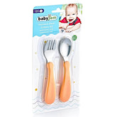 Babyjem Paslanmaz Çelik Çatal Kaşık Turuncu